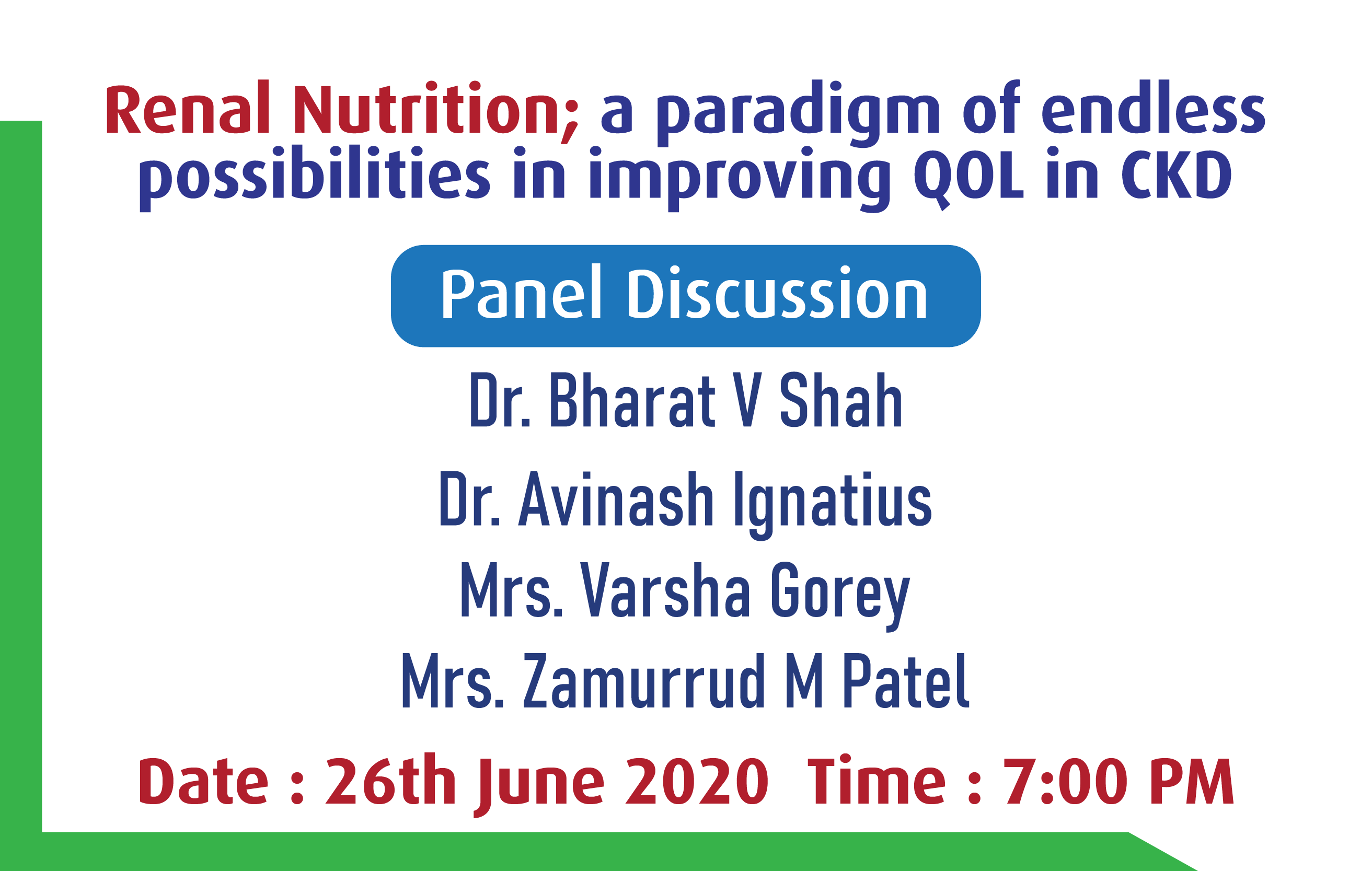 Renal Nutrition; a paradigm of endless possibilities in improving QOL in CKD